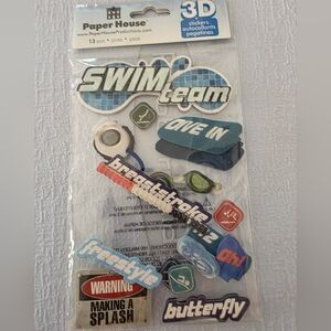 3 D SWIM SCRAPBOOK STICKERS